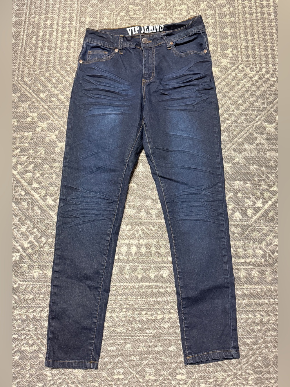 VIP Women Skinny Jeans - Dark Blue Denim Sz 7